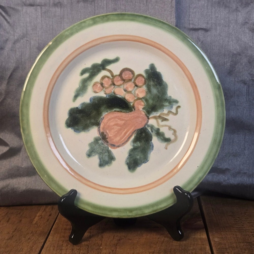 John B Taylor Ceramics Hand Painted Harvest Pear Grapes 11" Dinner Plate